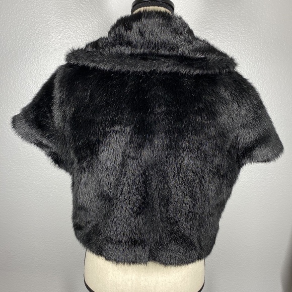 Bagatelle Black Faux Fur Capalet - Picture 5 of 8